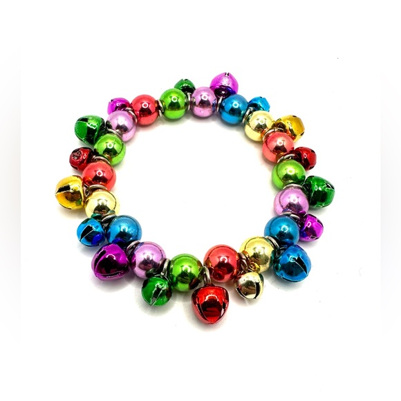 Festive Jingle Bell Elastic Stretch Bracelet Christmas Jewelry - Picture 6 of 9